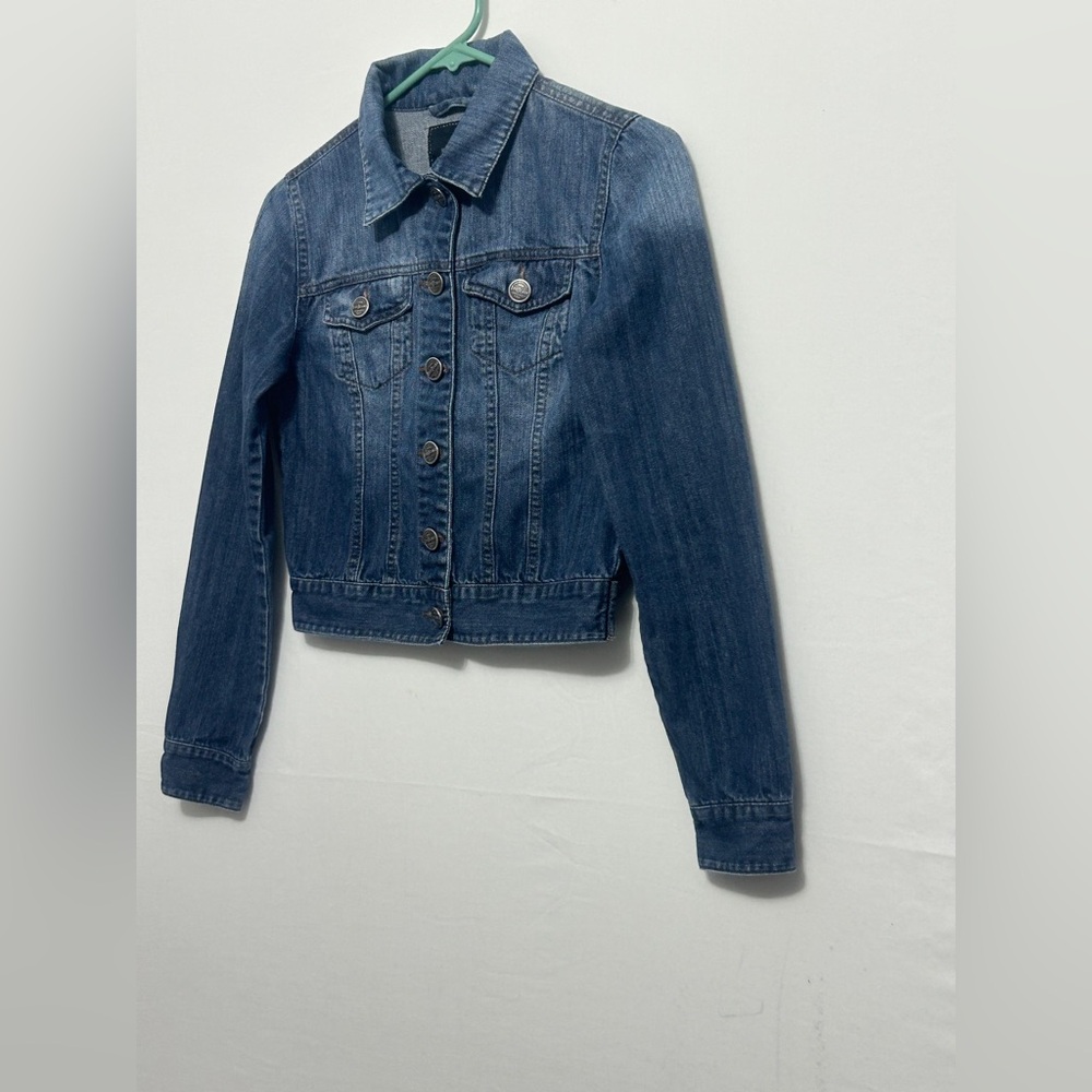 Iris Basic Cropped Denim Jacket Women’s Size Smal… - image 4